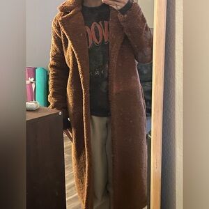Long teddy coat